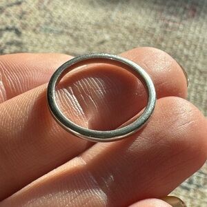 Vintage wedding band 18k white gold